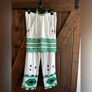 ZARA linen top and pants